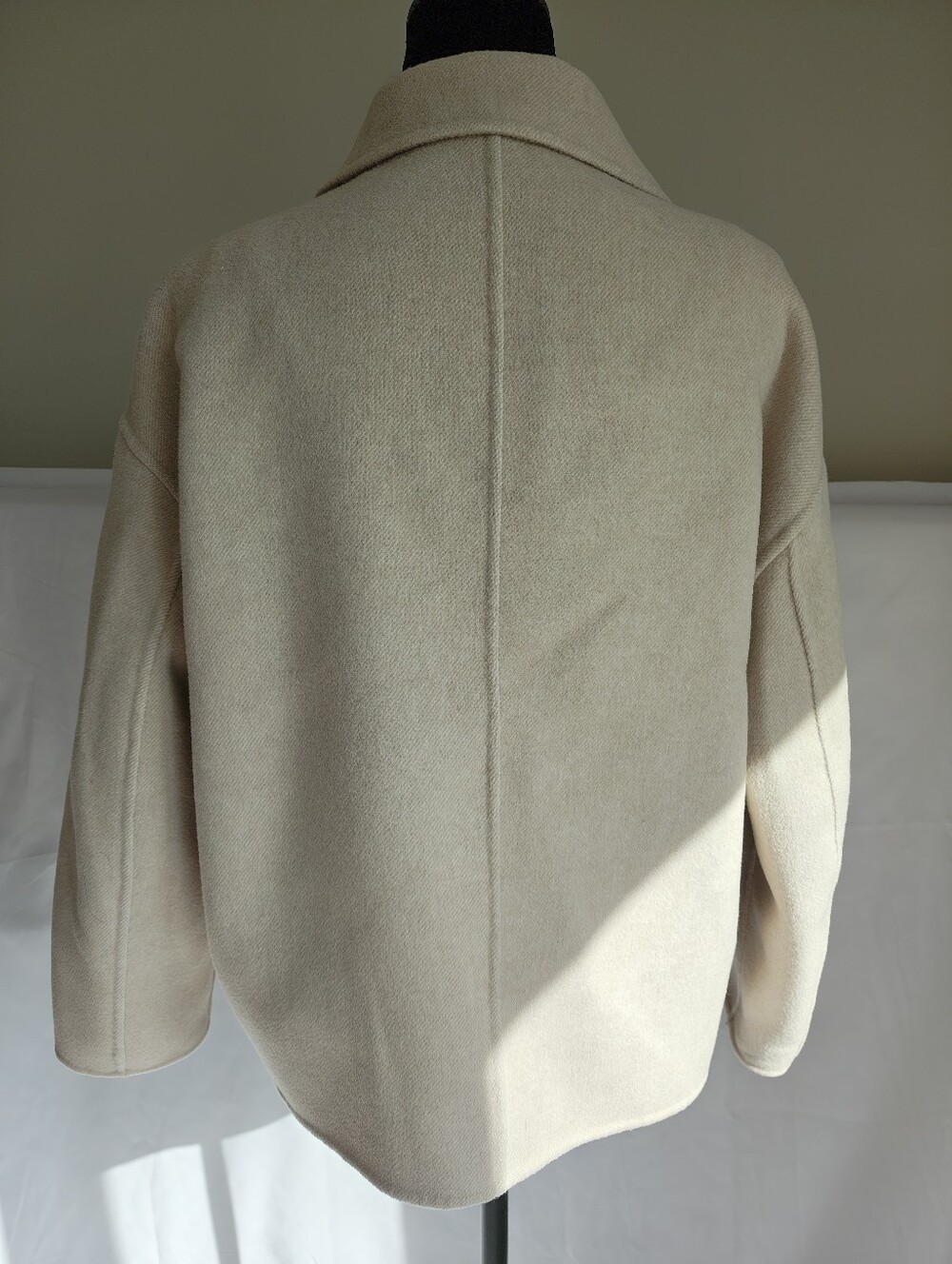 Women's Cream Wool Blend Jacket - Picture 2 of 9